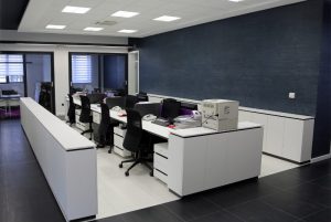 Office space with office furniture